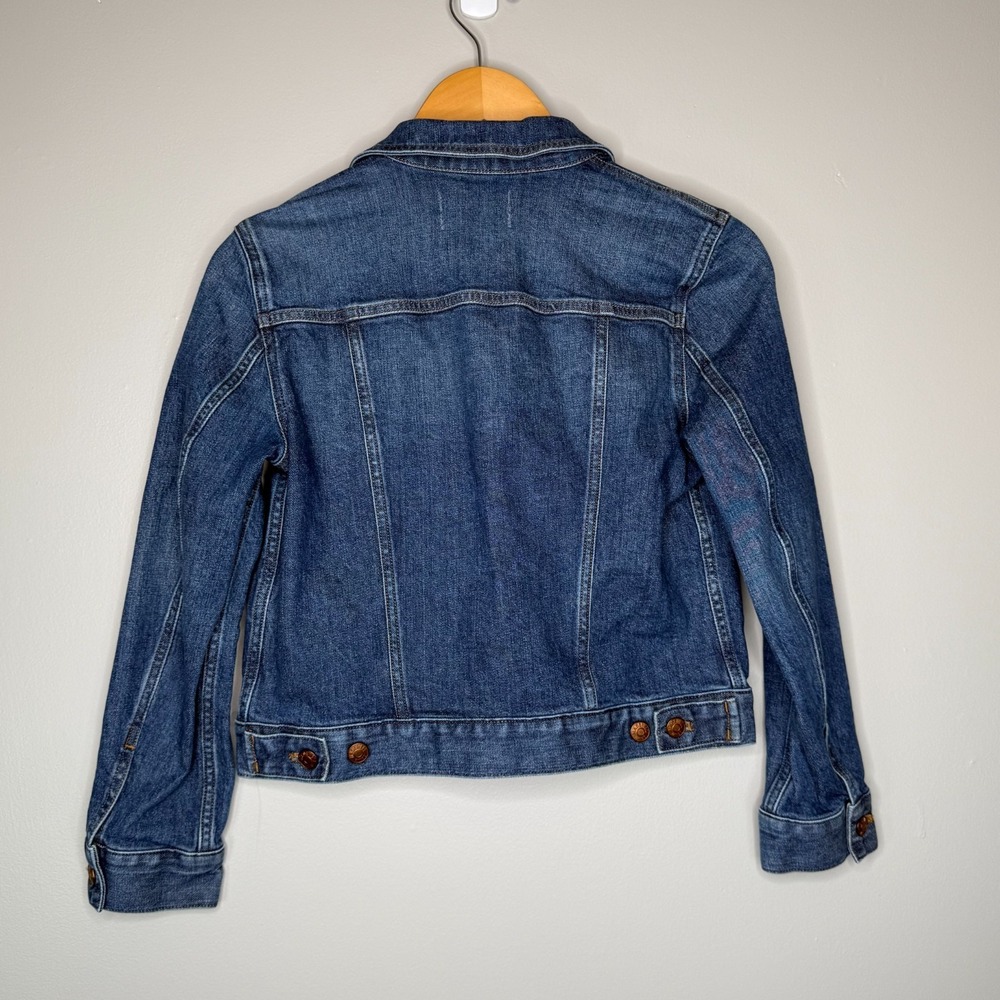 Madewell Shrunken Stretch Denim Jacket Women's Small Blue Jean Trucker Coat - Picture 2 of 10
